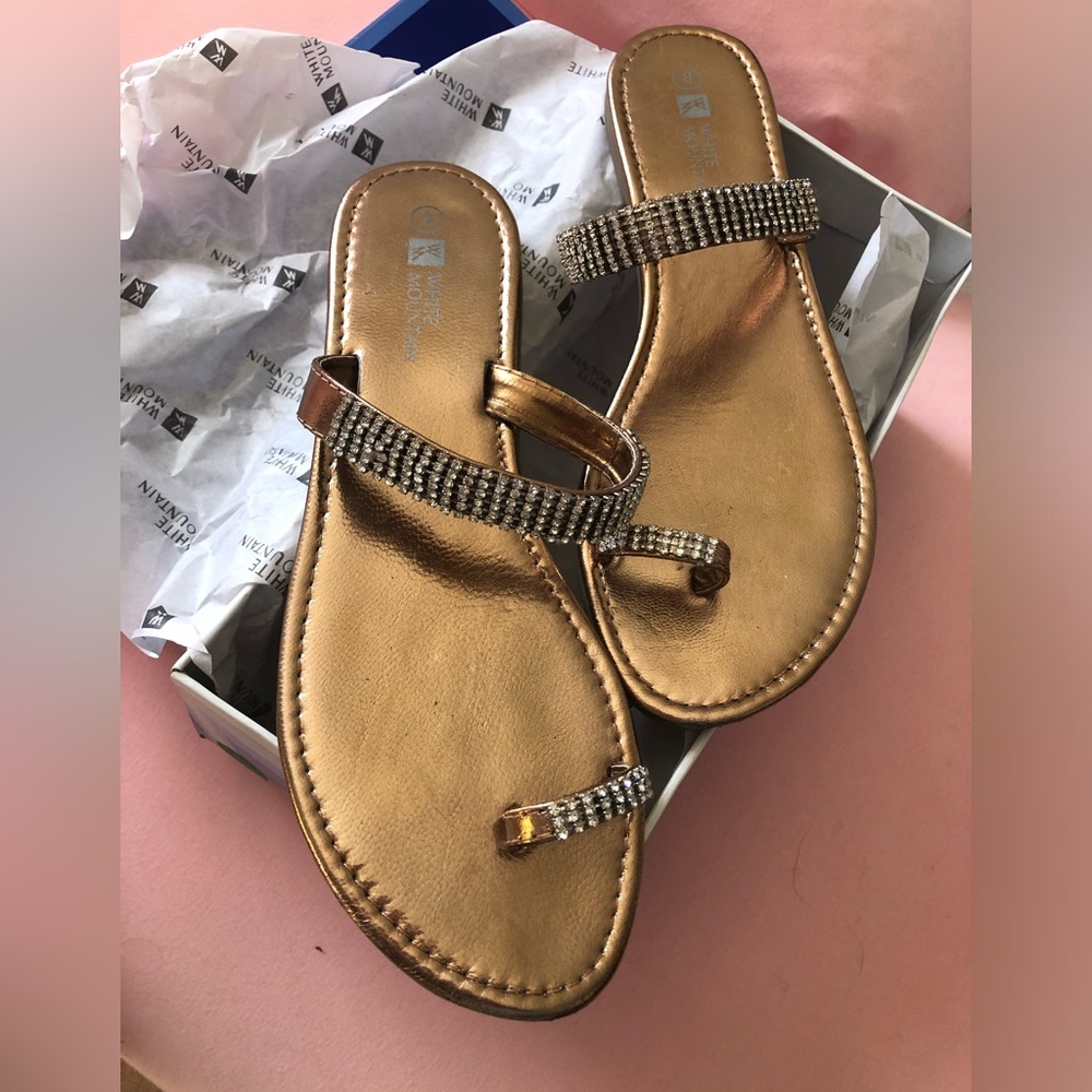 Flat sandals, size 8, worn once